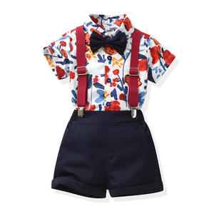 Ensemble de shorts et de chemises en coton imprimé pour garçons en bas âge, de 0 à 6 ans, vêtements pour enfants - Product Image 2