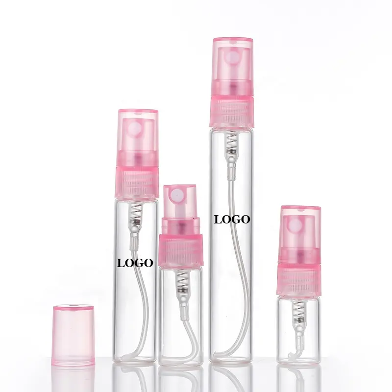 Haute qualité 2ml 3ml 5ml 8ml 10ml petits flacons d'atomiseur de parfum échantillon bouteille en verre avec pompe de pulvérisation en plastique Mini bouteilles de testeur