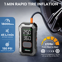 Démarreur de batterie professionnel 4-en-1 pour voiture et camion avec pompe à air, chargeur portable, anti-étincelles et éclairage LED