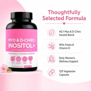 Commande en gros de capsules de Myo & <span class=keywords><strong>D</strong></span>-Chiro Inositol sous marque privée - Soutien à l'équilibre hormonal avec folate et <span class=keywords><strong>vitamine</strong></span> <span class=keywords><strong>D</strong></span> - Pilules hormonales féminines - Product Image 4