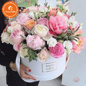 For the holidays custom cardboard paper gift mama flower round boxes with logo
