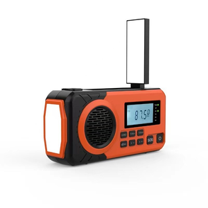 Radio multifonctionnelle AM FM avec manivelle solaire, charge USB, écran LCD, alarme, étanche, radio portable pour l'extérieur - Product Image 3