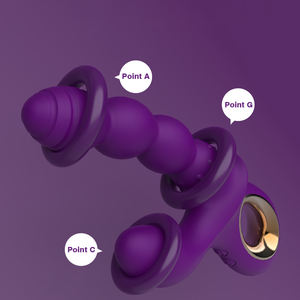 Vibrador Anal de Doble Uso |   <span class=keywords><strong>Dildo</strong></span> con Movimiento de Empuje para Estimulación del Punto G y del Clítoris, Juguete Sexual Unisex para Adultos - Product Image 6