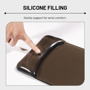 Tùy chỉnh Silicone chuột Pad gối hình PC tinh thể trong suốt Gel cổ tay Thiết kế bàn phím cổ tay phần còn lại chuột Pad cho văn phòng - Product Image 4