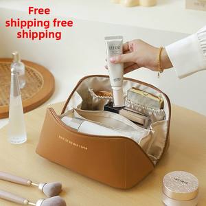 Haute valeur multifonctionnel Portable maquillage sac de rangement épaissi PU oreiller moderne fermeture à glissière à la mode pour la toilette - Product Image 3