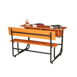 Muebles Escolares, Conjunto de Escritorio y Silla Doble para Estudiantes en el Aula - Product Image 2