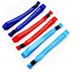 Bracelets personnalisés multicolores en gros avec fermeture coulissante – Idéal pour festivals et événements (bracelet-billet) - Product Image 1