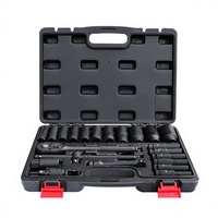 Jeu de douilles à chocs 1/2'' en acier au chrome-molybdène Cr-Mo, 16 pièces, qualité industrielle OEM, pour réparation automobile
