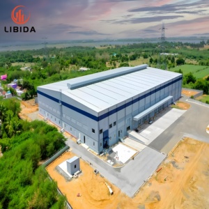 Hội thảo lưu trữ hội trường kim loại đúc sẵn khung thép công nghiệp tạm thời sản xuất kho xưởng nhà máy - Product Image 1