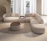Ensemble de canapés modulaires en velours de luxe moderne, design en forme de L, structure en bois, éponge haute densité pour appartement, villa, salon
