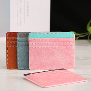 Hot Selling Card Holder <strong>Custom</strong> Logo Slim Card Holder DIY Leather ID Credit <strong>Wallet</strong> Bag Personalized Product Genre - Product Image 2