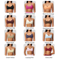 Soutien-gorge de sport à maintien élevé pour femme, dos nu, col en V profond, col halter, haut de fitness, en nylon et élasthanne, pour le Pilates et l'entraînement