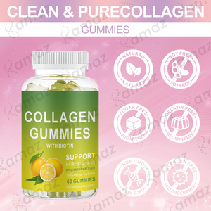Bonbons gélifiés au collagène Amaz OEM, best-sellers, <span class=keywords><strong>pour</strong></span> femmes, avec biotine <span class=keywords><strong>et</strong></span> <span class=keywords><strong>vitamine</strong></span> C, <span class=keywords><strong>pour</strong></span> l'hydratation de la peau, l'éclaircissement des taches sombres <span class=keywords><strong>et</strong></span> la santé des <span class=keywords><strong>ongles</strong></span>. - Product Image 2