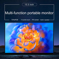 Monitor game kantor, Laptop layar sentuh IPS 13.3 inci 1080p FHD 60hz Anti sinar biru, Monitor game PC untuk ekstensi tampilan kantor