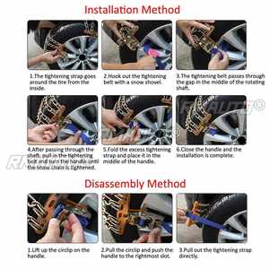 Cadenas de Nieve Universales de Acero para Ruedas de Camiones y Automóviles, Cinturón de Seguridad para Invierno, Antideslizante para Vehículos SUV, Cadena para Ruedas, Seguridad en Carreteras de Barro - Product Image 5