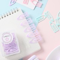 Clips de bureau en plastique personnalisés avec logo, couleur macaron, grands et petits, design créatif en forme de bateau, pour organisation de bureau, marque