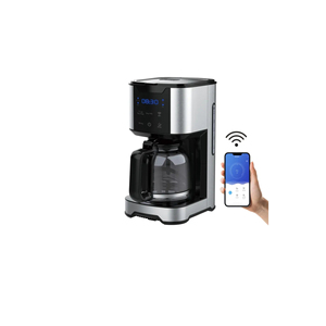 Mini cafetière goutte à goutte numérique programmable de 12 tasses avec écran tactile LCD en acier inoxydable - Product Image 1