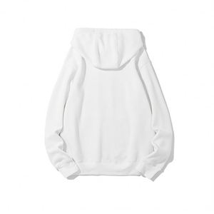 Sweat à capuche polaire unisexe à manches longues, coupe ample et épaisse, avec logo personnalisé et poche unie, style streetwear et workwear tendance - Product Image 4