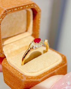 Xinfly 18K Gold <b>Snake</b> Head <b>Ring</b> Natural Diamonds Super Beautiful Ruby Classic Jewelry Wedding Gift Party Anniversary Engagement - Product Image 2