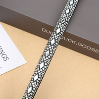 Cristal Strass Tube Corde bling Chaussures Dentelle Pantalon Corde Strass Diamant Bande Cordon Strass Corde