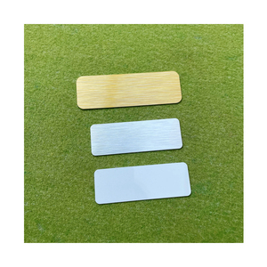 Rts thăng hoa nhôm văn phòng nameplates Bạc/Vàng Tên tấm trống kim loại <span class=keywords><strong>name</strong></span> tag nhãn cho DIY tên nơi 1x3 2x4 - Product Image 4