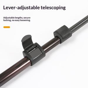 Rete da Pesca King Kong Nera in Lega di Alluminio Telescopica Pieghevole Profondità 50cm Manico in Acciaio Inox Attrezzatura da Pesca per Esterni - Product Image 3