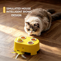 ZMaker 2026 Gaya Baru Kotak Ajaib Listrik Keju Whack-A-Mole Mainan Kucing Kotak Penggoda dengan Rumah Keju Mainan Interaktif Pintar untuk Hewan Peliharaan