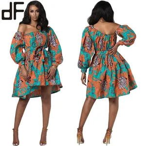 <span class=keywords><strong>Abito</strong></span> Casual da Donna con Stampa Digitale alla Moda, <span class=keywords><strong>Scollo</strong></span> <span class=keywords><strong>a</strong></span> <span class=keywords><strong>Barca</strong></span>, Senza Spalline, Maniche Lunghe, Vestito Tubino con Cintura in Vita - Product Image 1