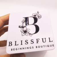 Autocollants 3D personnalisés en cristal UV à faible MOQ, écologiques et imperméables pour bouteilles cosmétiques, bougies et artisanat promotionnel