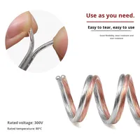 Transparentes doppelt parallel verse iltes PVC 600V verzinntes Kupferdraht 20AWG Flaches ROHS Gold Silber Power & Audio Kabel