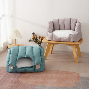 Winter Warm Pet <span class=keywords><strong>Nest</strong></span> addensato chiuso cane gatto letto confortevole tessuto lavabile morbido letto casa - Product Image 5