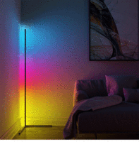 Lampe d'angle LED moderne nordique Chuse, RGB, télécommande, ambiance contemporaine, lampe sur pied pour usage au bureau