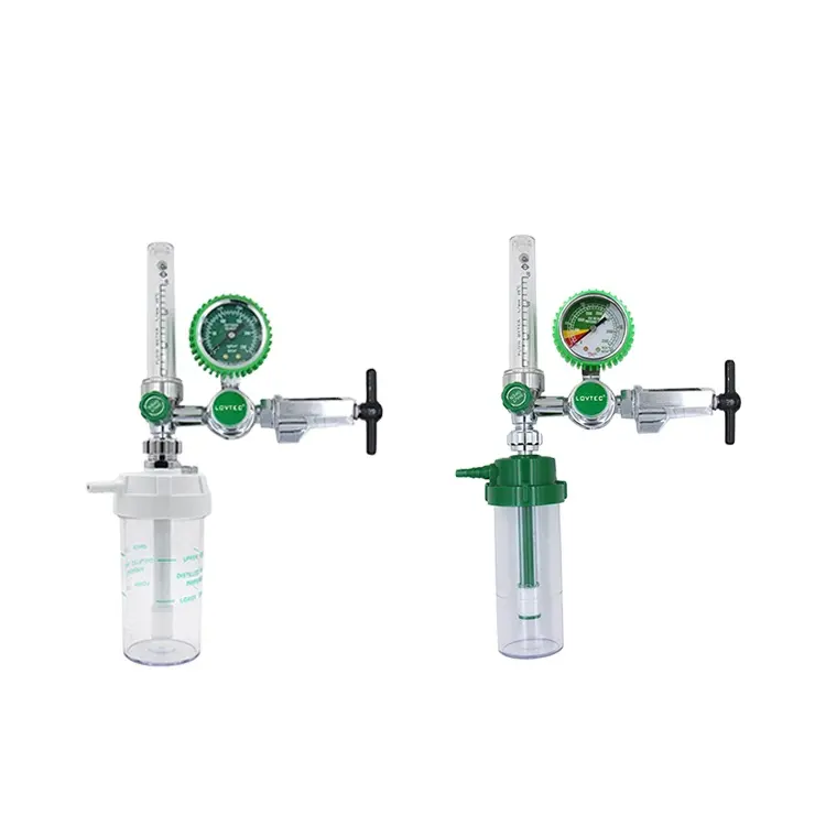 LOVTEC nuovo misuratore di portata oxigen con umidificatore riduttore di ossigeno medico regolatore di ossigeno CGA870