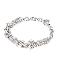 Bracelet Unisexe Polyvalent en Acier Inoxydable avec Chaîne Écailles de Dragon et Boucle Faite Main Olink, Créatif et Simple, Vente en Gros