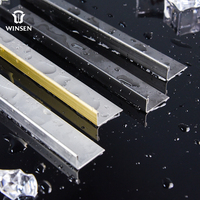 Profilé de transition en acier inoxydable en forme de L, bande métallique de protection d'angle en céramique, finition argentée pour carreaux, pour entrepreneurs