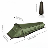 Vente chaude pêche à la carpe Bivvies ultra-léger Portable pêche à la carpe Bivvy 1 homme poteau en aluminium facile à installer pour la randonnée Camping