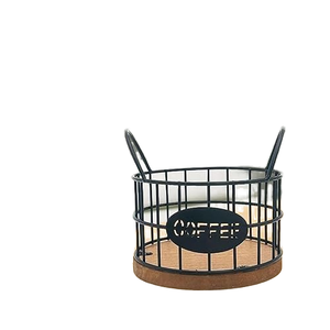 Organisateur de capsules de café et panier de rangement pour fruits en fer, style nordique et minimaliste, haut de gamme et écologique, pour la décoration de bureau - Product Image 1