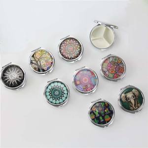 Diskon besar kotak <span class=keywords><strong>pil</strong></span> 3 kompartemen suvenir bulat logam kotak penyimpanan <span class=keywords><strong>pil</strong></span> obat kecil dengan cermin - Product Image 2