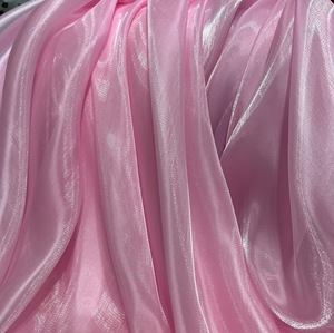 Dentelle de luxe tissu organza liquide tissu <span class=keywords><strong>brillant</strong></span> robe de mariée en satin cristal organza tissu robe réfléchissante pour jupe - Product Image 3