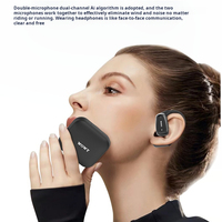 WOWY Écouteurs sans fil OWS intelligents et tendance à oreille ouverte Pro ANC avec indicateur LED, étanchéité IPX5, autonomie de 30 heures pour l'entraînement