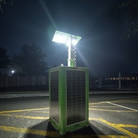 Tour d'éclairage solaire à LED à énergie solaire Cube portable pour l'éclairage des sites de carrières