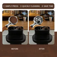 Cafemasy Nettoyeur de porte-filtre à café électrique commercial en plastique, grande capacité, boîte à marc pour café expresso, outil pour les cafés