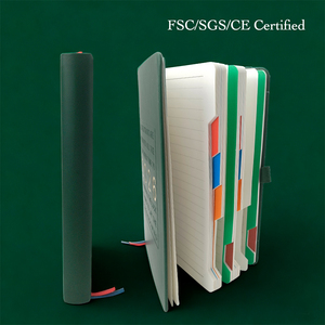 Oem tùy chỉnh in ấn logo sang trọng A5 PU da kinh doanh Tạp Chí Nhật Ký máy tính xách tay với tách nhãn cạnh cho công ty Quà Tặng - Product Image 4