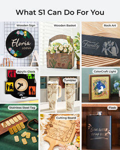 Cho xtool S1 Laser Engraver & Cutter mới bắt đầu thân thiện với Gỗ Kim Loại acrylic với không khí hỗ trợ giường tổ ong lớp 1 an toàn mới - Product Image 6