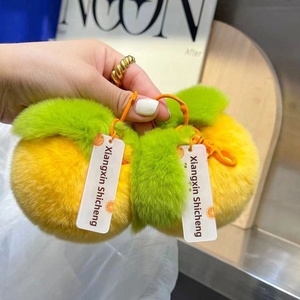 Encantador Llavero de Oruga de Peluche, Adorno de Gusano de Peluche de Piel Sintética para Parejas, Regalo Divertido, Venta al por Mayor, Lotes a Granel - Product Image 3