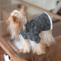 Nouvelle chemise de base élégante et décontractée en coton gris foncé pour chiens, idéale pour l'automne et l'hiver