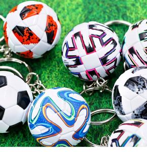 Vente en gros de porte-clés en métal 3D mini créatif en forme de ballon de football - Décoration de mode écologique - Product Image 4