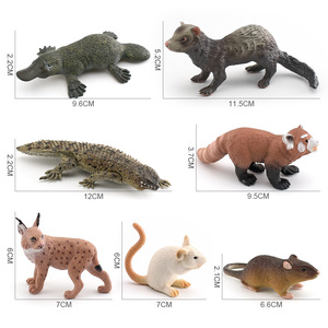 Figurine de modèle de faune simulée <span class=keywords><strong>Bobcat</strong></span> Red Panda Mouse Platypus Furet Lézard à queue épineuse - Product Image 4