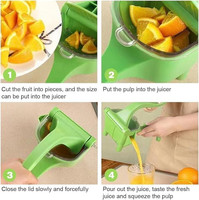 Presse-agrumes manuel en plastique pour carottes, oranges, citrons et fruits – Extracteur de jus manuel
