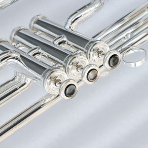 Trombón <span class=keywords><strong>de</strong></span> Pistones Profesional Focustyle FTB-450S <span class=keywords><strong>de</strong></span> Alta Calidad, Tono C/Bb, Cuerpo <span class=keywords><strong>de</strong></span> Latón Plateado, Vara <span class=keywords><strong>de</strong></span> Cuproníquel para Marcha - Product Image 4